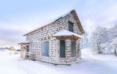 Газобетон зимой