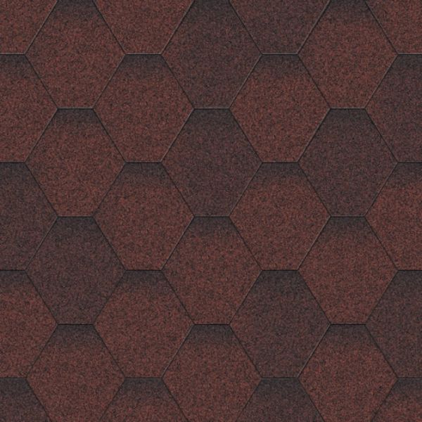 Бітумна черепиця «Мозаїка» «Червона мікс»